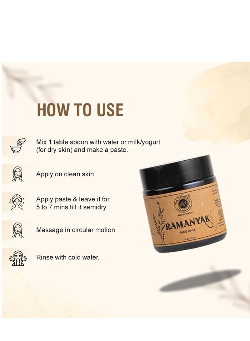 The Daughters Company The Daughters Company RAMANYAK 100% Precious Herbs Face Mask for Sensitive Skin (Powder), 40g  - Image 4