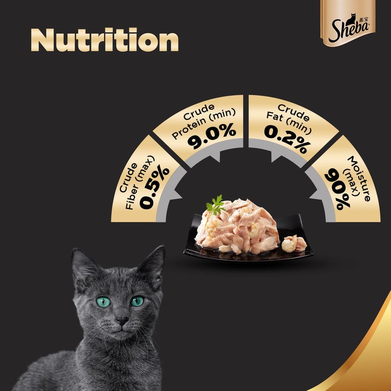 Sheba Adult Premium Wet Cat Food, Succulent Chicken Breast in Gravy, 4 Cans (4 x 85g) - Image 5