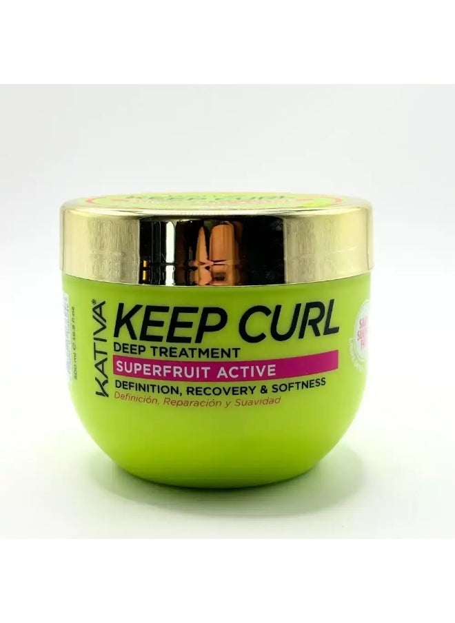Kativa Kativa Superfruit Active Deep Treatment Hair Mask For Curly Hair, Definitin Recovery & Softness- 500ml  - Image 1
