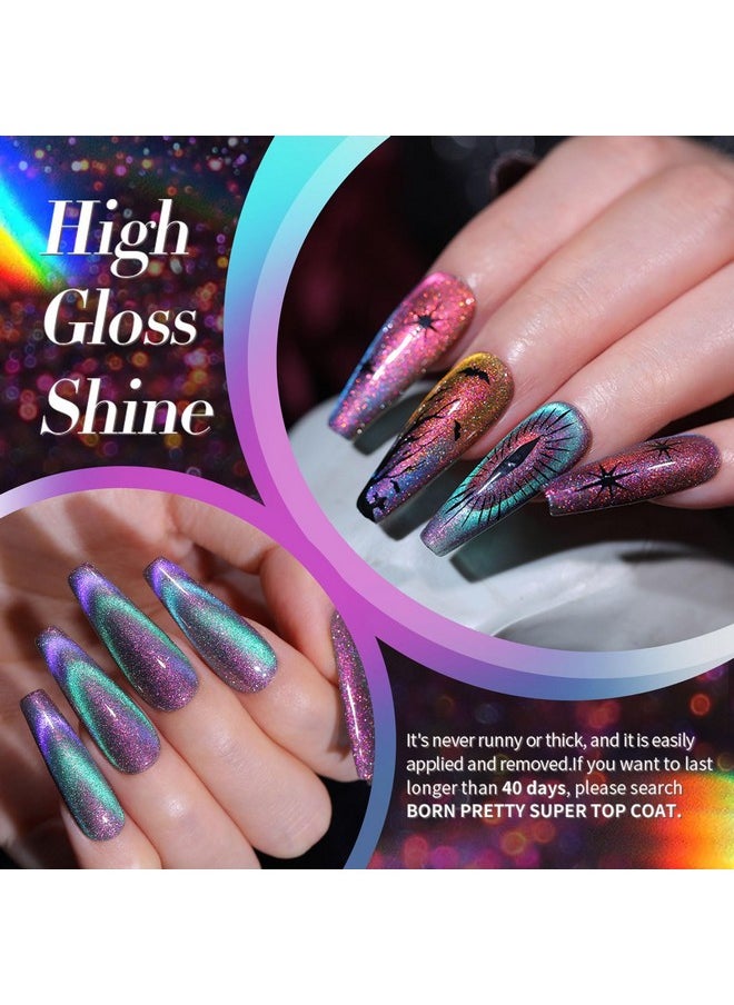 Born Pretty - Born Pretty Cat Magnetic Gel Nail Polish 9D Chameleon Holorgraphic Cat Magnetic Eye Gel Polish Glitter Gel Polish Set 6PCS - Image 1