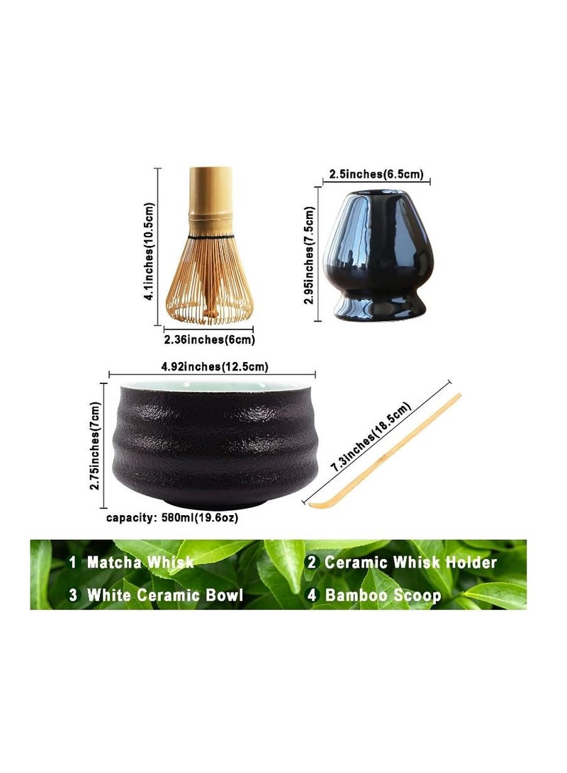 Bluejw Matcha Tea Set Japanese Matcha Tool, Handmade Matcha Ceremony Accessory 7PCS Traditional Matcha Whisk Holder Tea Making Kit Matcha Bowl Tea Scoop Bamboo Whisk Matcha Whisk Kit for Home Gift - Image 3