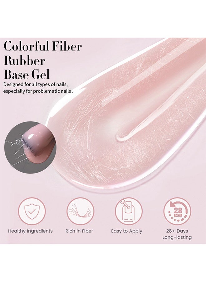 UR SUGAR Base Gel, Nail Gel Polish, Nude Pink Fiber Glass Rubber Base Gel Nail Polish for Repair Broken Nails StrengthenerGel Base Coat Brush On Building Gel - Image 4