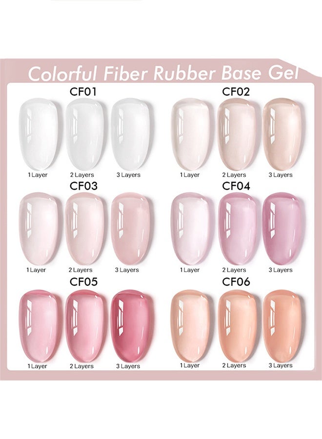 UR SUGAR Base Gel, Nail Gel Polish, Nude Pink Fiber Glass Rubber Base Gel Nail Polish for Repair Broken Nails StrengthenerGel Base Coat Brush On Building Gel - Image 5