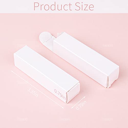 AUEAR 50 Pack White Kraft Paper Lipstick Boxes Empty Lip Gross Box 335x079x079 Rectangle Balm Perfume Essence Oil Packaging Cases for DIY Gloss Gift - Image 3