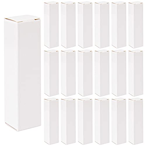 AUEAR 50 Pack White Kraft Paper Lipstick Boxes Empty Lip Gross Box 335x079x079 Rectangle Balm Perfume Essence Oil Packaging Cases for DIY Gloss Gift - Image 1