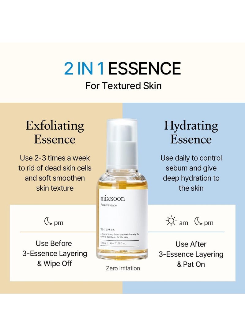 mixsoon - mixsoon Bean Essence Exfoliating Hydrating Korean Skin Care Glass skin Hyaluronic Acid Serum - Image 1