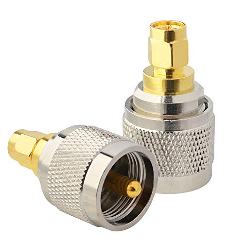 Boobrie 2-Pack UHF to SMA Coax Jack Connector PL259 PL-259 Adapter UHF Male to SMA Male Coaxial Connector Low Loss Coax Adapter for CB Radio Antenna Broadcast Radios WiFi - Image 5