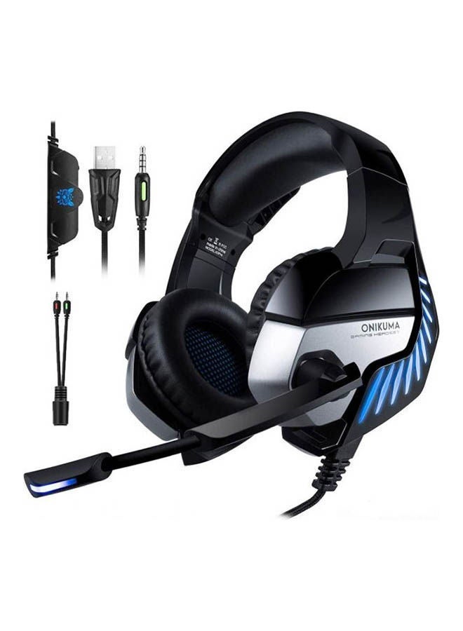 NIBEMINENT Gaming Headset For PS4 /PS5 /XOne /XSeries /Nswitch /PC Headphones With Microphone Led Light Mic K5 Pro -wired - Image 1