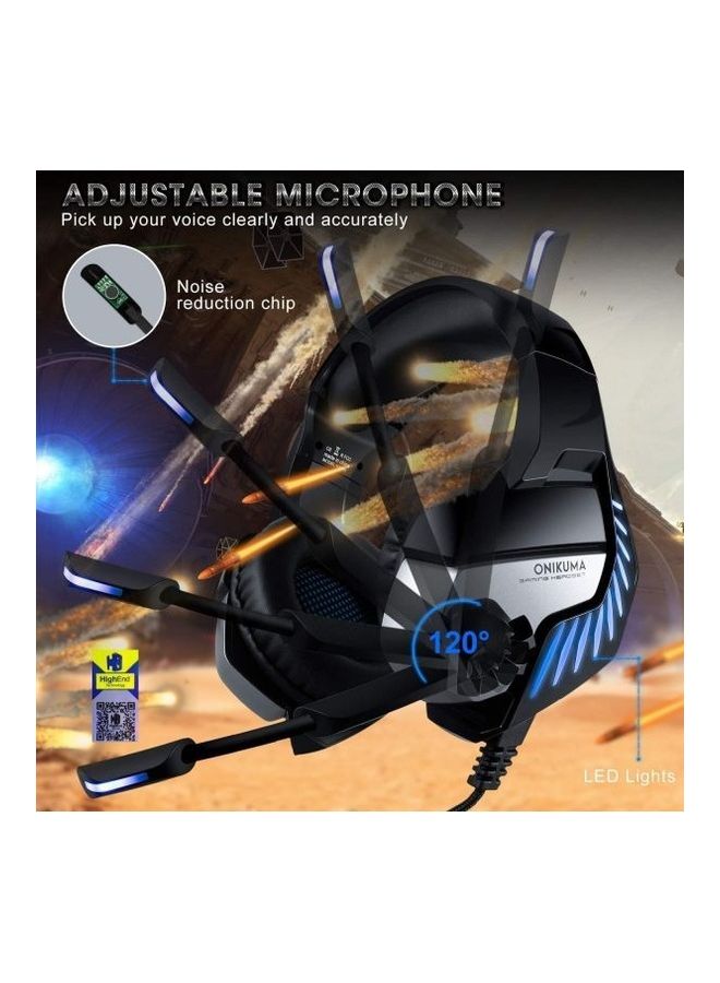 NIBEMINENT Gaming Headset For PS4 /PS5 /XOne /XSeries /Nswitch /PC Headphones With Microphone Led Light Mic K5 Pro -wired - Image 2