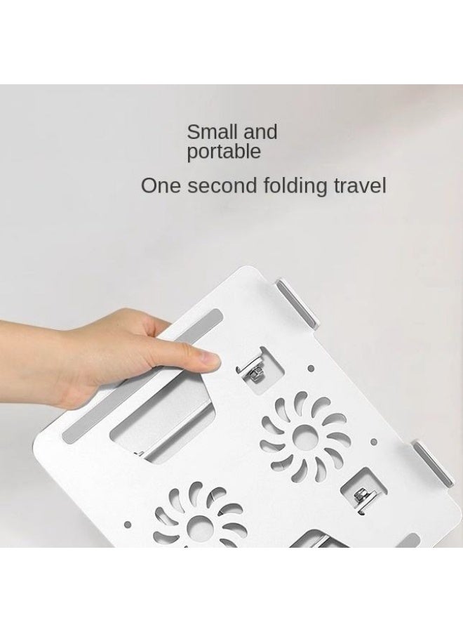 أكاليكس حامل كمبيوتر محمول قابل للدوران 360 درجة للمكتب مع مراوح تبريد مدمجة - حامل كمبيوتر محمول قابل للتعديل مصنوع من الألومنيوم، مناسب لأجهزة الكمبيوتر المحمولة من 11 بوصة إلى 17.3 بوصة - تصميم مريح قابل لتعديل الارتفاع، سطح جيد التهوية، وتصميم مانع للانزلاق - مثالي لمحطات العمل والمكاتب المنزلية - أسود - Image 3