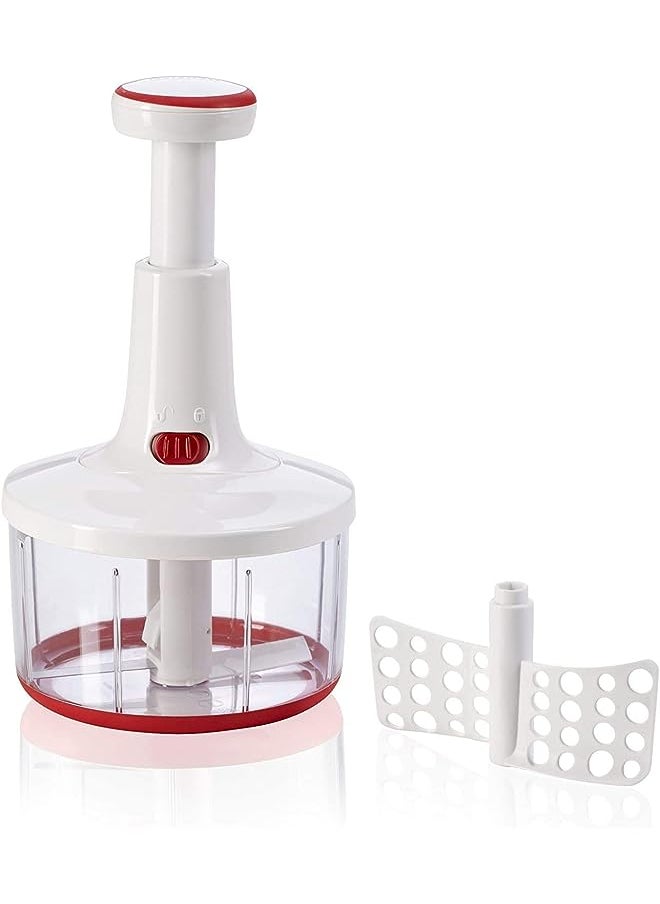 GTC - Twist Cut Hand Food Processor Fruit Vegetable Cutter Chopper Slicer (T 201-38 Multicolor), 13.5x13.5x27cm - Image 1
