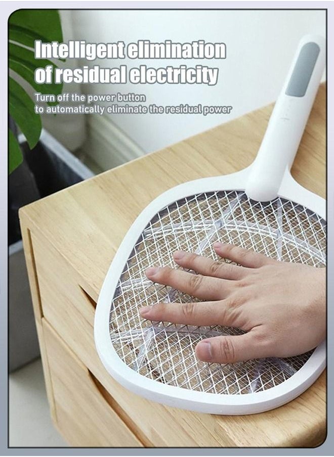 DBLEW - 2 In 1 Handheld Electric Fly Swatter Mosquito Killer Bat Mosquitoes Lamp Racket USB Rechargeable Bug Zapper with Grid 3-Layer Mesh for Home and Outdoor Pest Control - Image 1