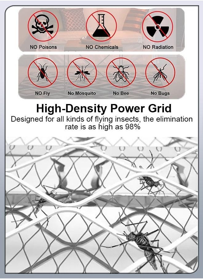 DBLEW - 2 In 1 Handheld Electric Fly Swatter Mosquito Killer Bat Mosquitoes Lamp Racket USB Rechargeable Bug Zapper with Grid 3-Layer Mesh for Home and Outdoor Pest Control - Image 1