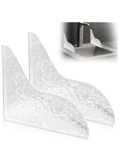 MIXDE 2Pcs Shower Splash Guard, Self- Adhesive Shower Water Splash Guard Drip Blocker, Clear Bathtub Water Splash Guard for Tub, Acrylic Shower Curtain Bathtub Corner (Stone pattern)  - Image 1