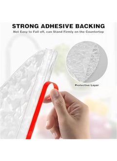 MIXDE 2Pcs Shower Splash Guard, Self- Adhesive Shower Water Splash Guard Drip Blocker, Clear Bathtub Water Splash Guard for Tub, Acrylic Shower Curtain Bathtub Corner (Stone pattern)  - Image 4