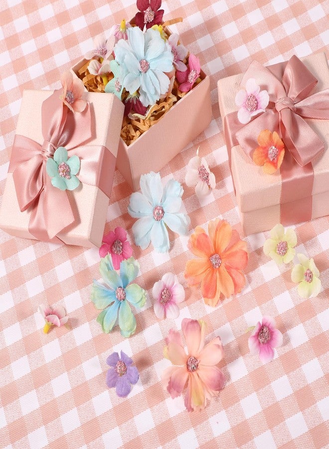 EupHHonycs 150PCS Small Fake Flowers for Crafts Mini Faux Flower Heads Artificial Flower Heads Small Rose Daisy Fabric Flowers Multicolor Small Silk Flower Heads for DIY Garland Home Wedding Party Decoration - Image 5