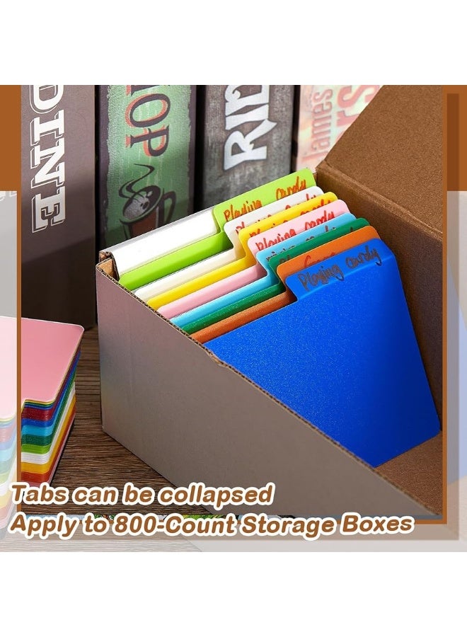 Zomiboo Horizontal Trading Card Dividers, Plastic Divider Cards, Colored Card Separators with Tabs, Card Dividers for Sport Game Playing Cards, 3 x 3.8 inch (50) - Image 1
