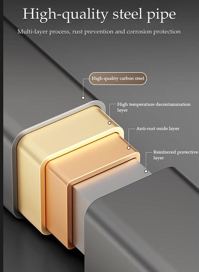 DUNISO 3-Tier Stainless Steel Spice Shelf,  Height-Adjustable Kitchen Countertop Organizer，Anti-Slip  Standing  Seasoning Storage Shelf ,with Knife Utensil Holder Tray for Kitchen - Image 5