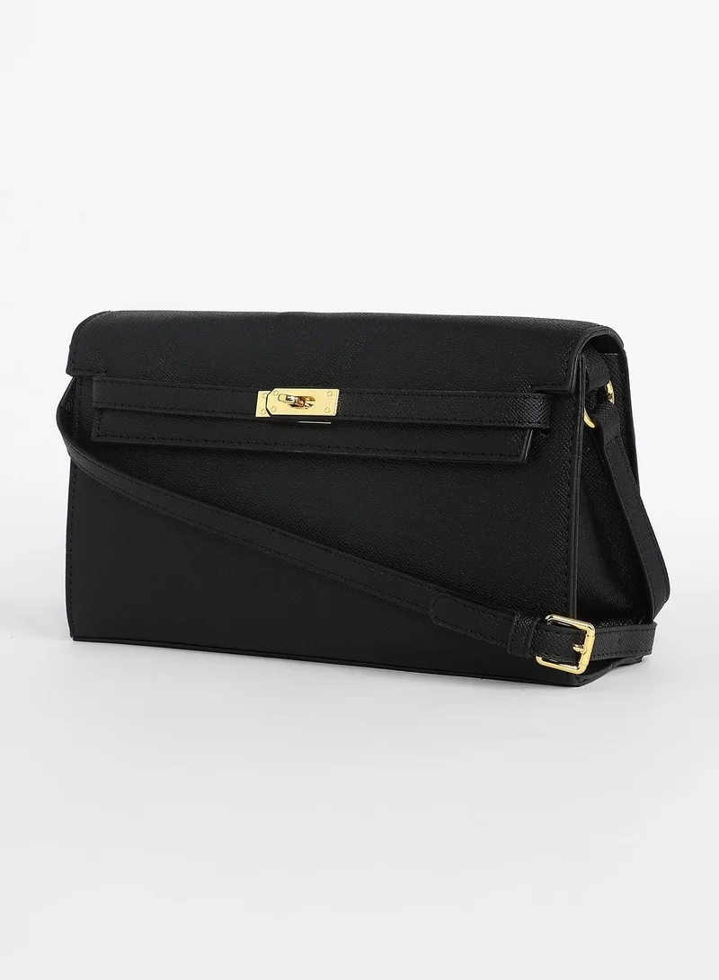 Haute Sauce  Textured Turn-Lock Clutch Bag for Women | Best Price UAE