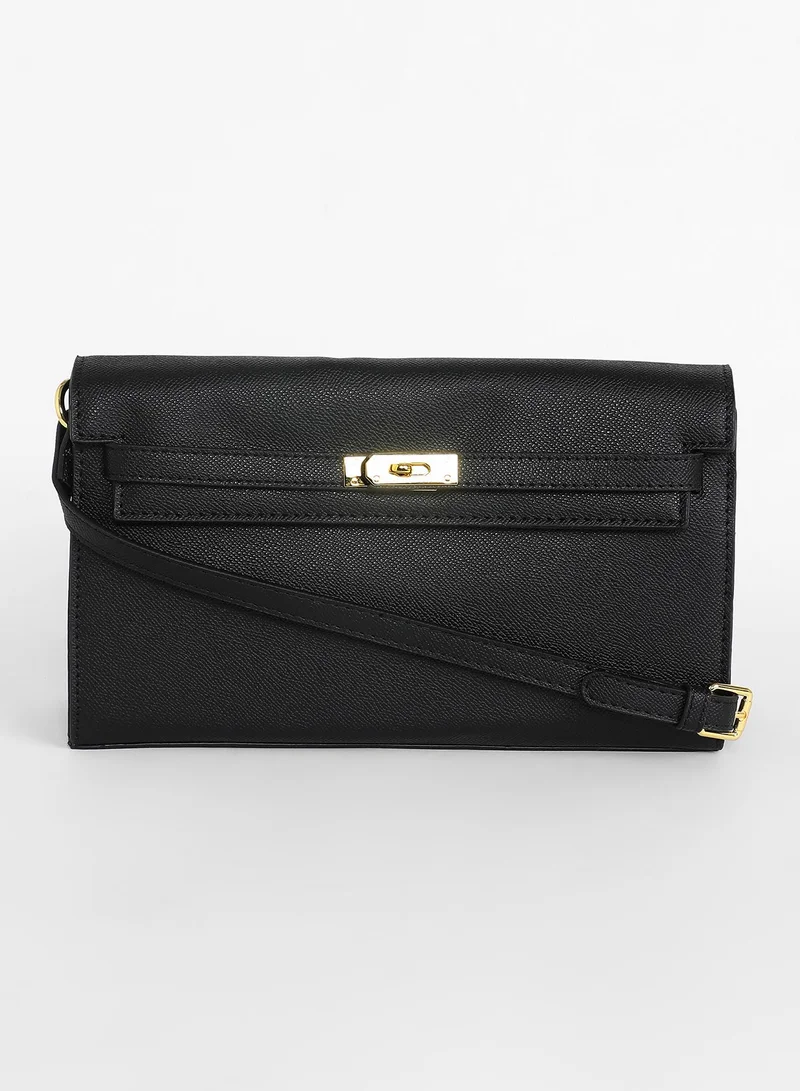 Haute Sauce  Textured Turn-Lock Clutch Bag for Women | Best Price UAE