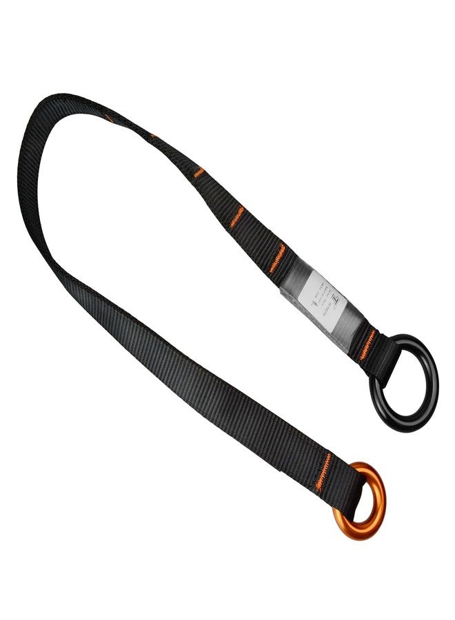 TFTICFH Friction Saver, 23kN Cambium Saver Retrievable Anchor, Climbing Rope Loop Belt Sling with Two 25kN Aluminum Rings for Arborist Tree Climbing Rappeling, 35.4 in, 90cm, Black - Image 2