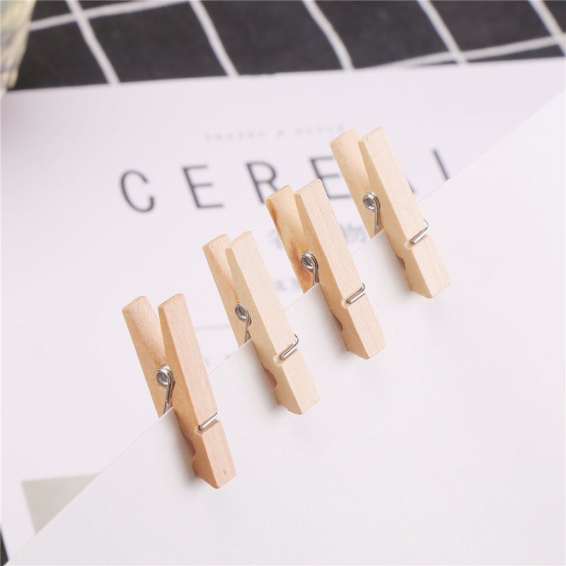 DECORA 3.5cm Sturdy Natural Wooden Mini Clothespin 100 Pieces in One Package - Image 5