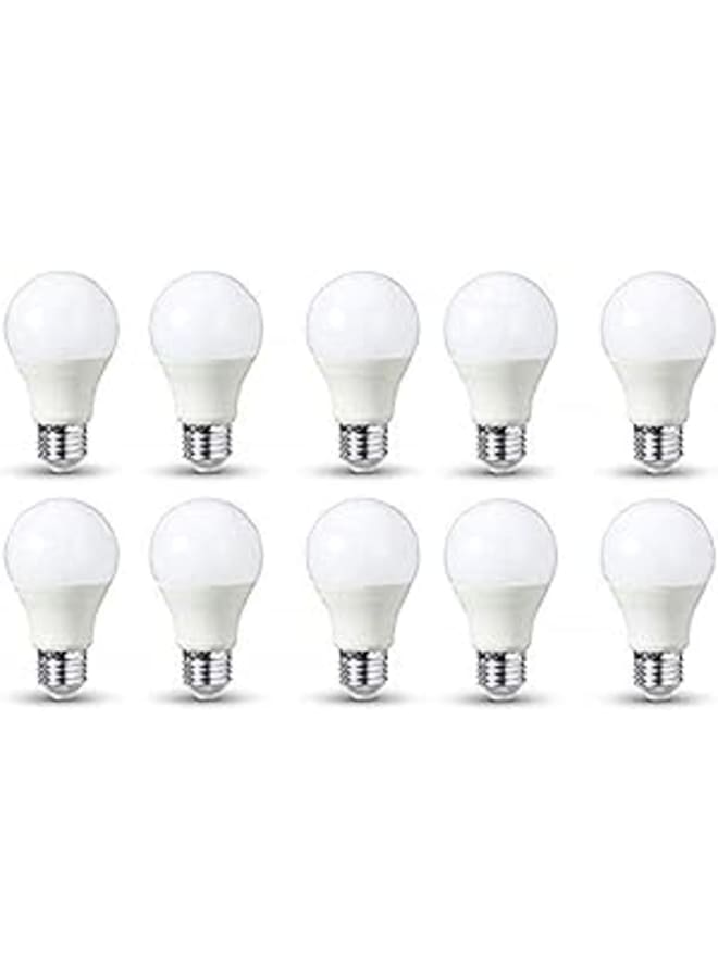 CLICKLEN Set of 10 led lamps e27-9 watt, e27 white,30,000 hrs