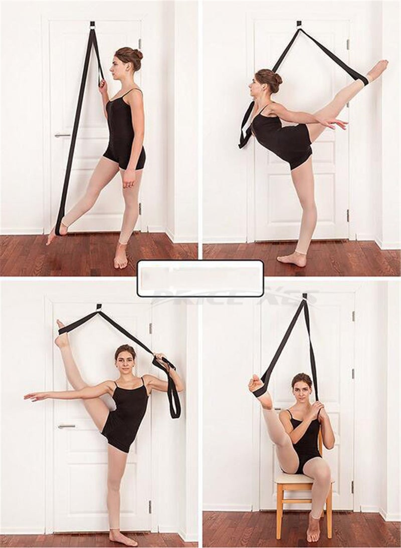 Price Xes Adjustable Leg Stretcher Lengthen Ballet Stretch Band - Easy Install on Door Flexibility Stretching Leg Strap Great Cheer Dance Gymnastics Trainer stretching equipment taekwondo Training (purple-2) - Image 5