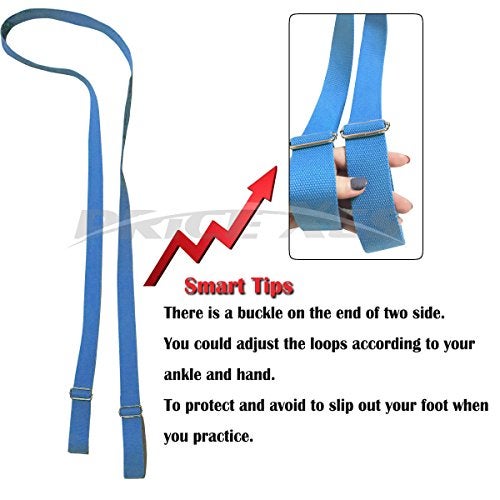 Price Xes Adjustable Leg Stretcher Lengthen Ballet Stretch Band - Easy Install on Door Flexibility Stretching Leg Strap Great Cheer Dance Gymnastics Trainer stretching equipment taekwondo Training (purple-2) - Image 4