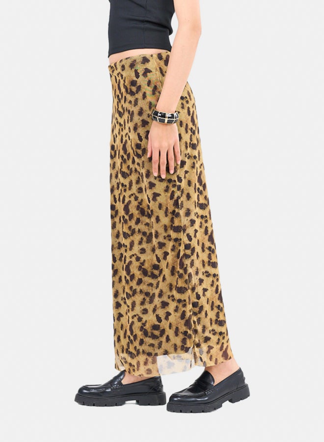 Clue Leopard Print Midi Skirt  - Image 2
