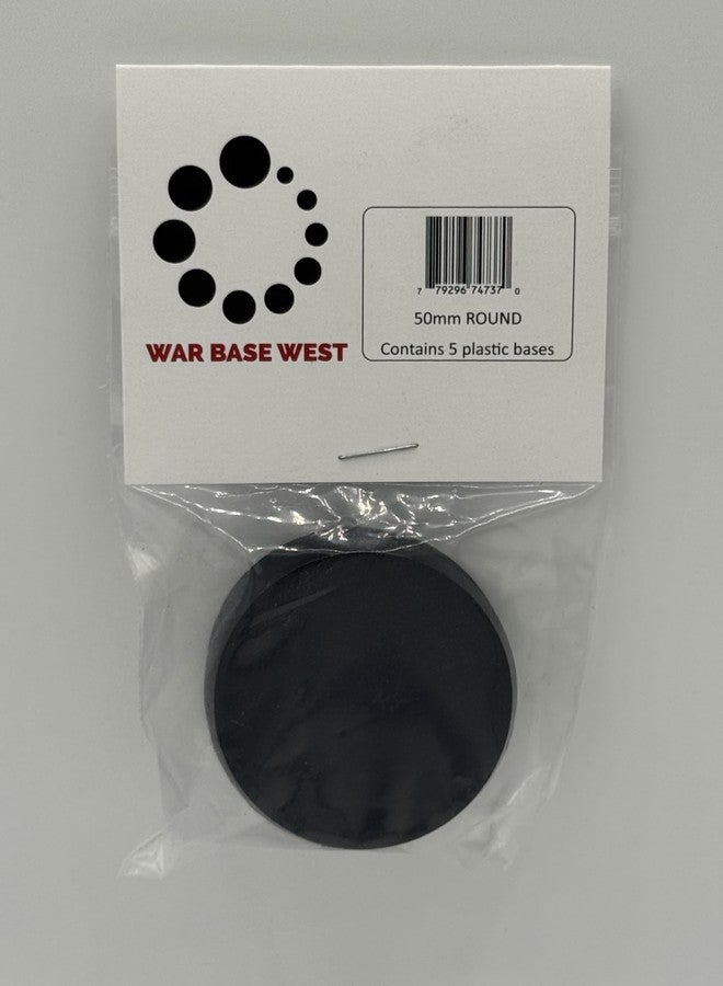 War Base West Lot of 5 50mm Round Bases for Warhammer 40k & AoS GW Centurion Wargame Bitz - Image 1