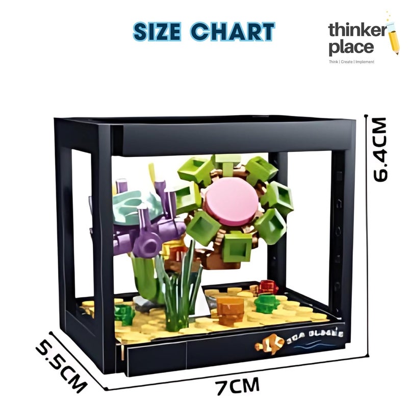 ThinkerPlace 8-in-1 Dream Ocean Fish Tank Coral Cluster (90 Pieces) | Learn About Marine Life | Building Block Set for Kids Age 7+ | STEM Educational Toy | Build, Collect & Create a Big Fish Tank - Image 5