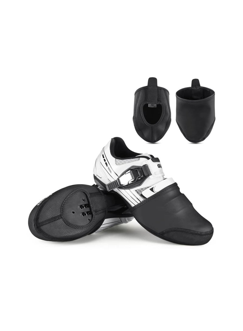 SYOSI Cycling Toe Covers, 1 Pair Shoe Covers for Cycling Mountain Bike Cold Weather, Keep Feet Warm, Easy to Put, Waterproof, Wear-Resistant and Non-Slip, Winter Mtb Shoes for Men Women Black (Xl-XXl) - Image 1