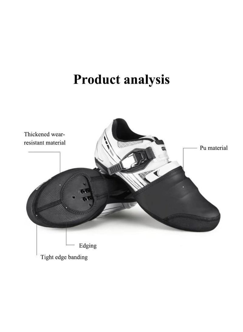SYOSI Cycling Toe Covers, 1 Pair Shoe Covers for Cycling Mountain Bike Cold Weather, Keep Feet Warm, Easy to Put, Waterproof, Wear-Resistant and Non-Slip, Winter Mtb Shoes for Men Women Black (Xl-XXl) - Image 2