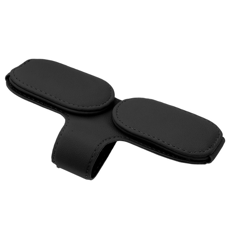 Sunglasses Holder For Car: Universal Visor Sunglasses Holder Clip - Pu Leather Eyeglasses Hanger For Sun Visor - Eyeglasses Mount - Image 1