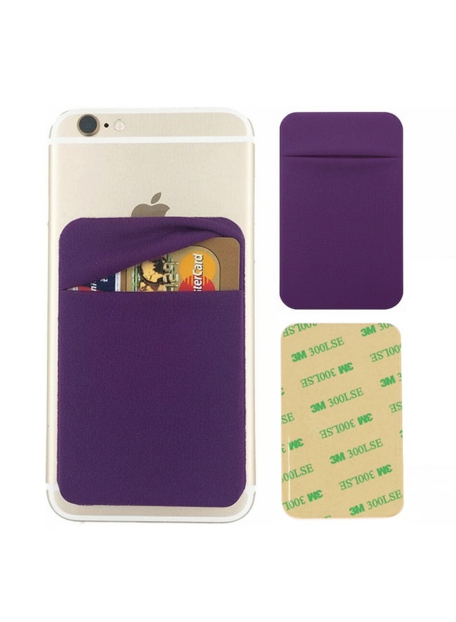 Phone Back Card Holder, Card Wallet with Flap Closure, Elastic Credit Card Holder, ID Card Sleeve for Phone Back, Adhesive Wallet with Flip Cover, Simple and Stylish, Convenient Storage - Image 1