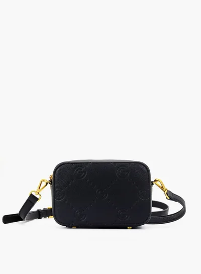 Gabriella Gucci Gabriella Gucci Monogram Embossed Crossbody Bag with Zip Closure