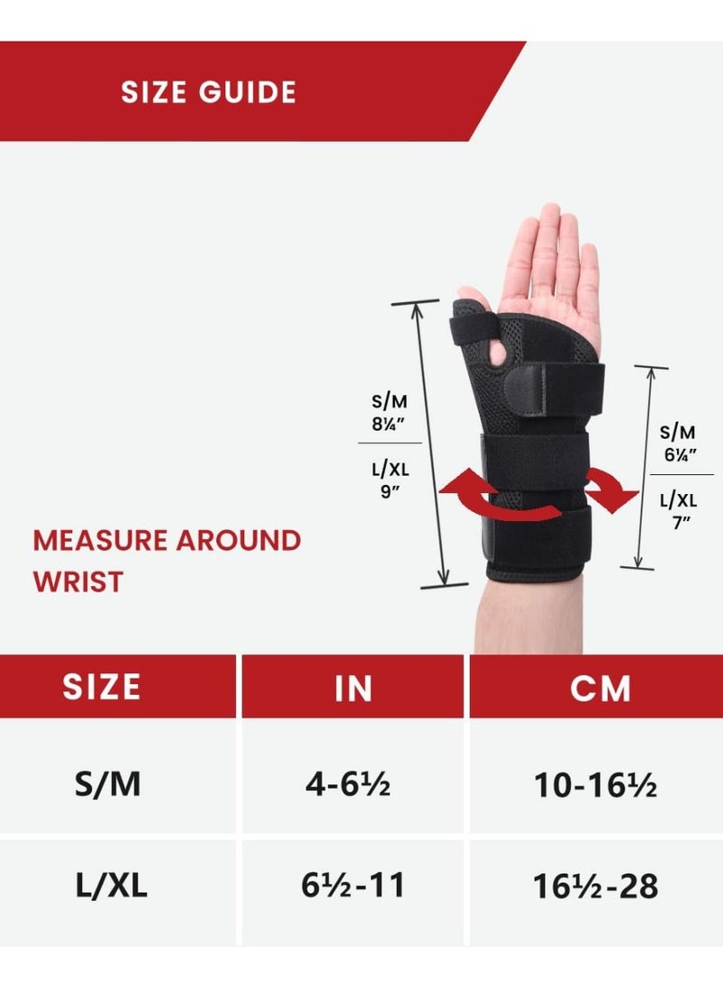دعامة رسغ مع دعم للإبهام – عملية وسهلة الاستخدام – مثالية لتخفيف ألم اليد والاستخدام اليومي - Image 2