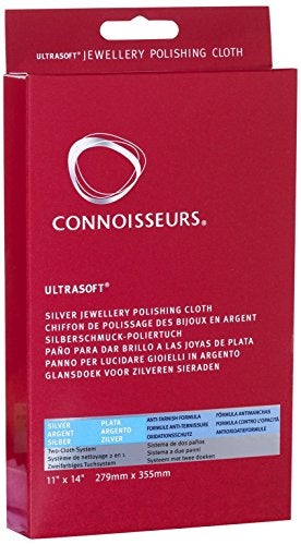 Connoisseurs Silver Cleaning Cloth, Ultra Soft Polishing Cloth for Cleaning, Polishing and Restoring The Shine of Jewelry, 100% Cotton Fiber, 28 x 35 cm - Image 4