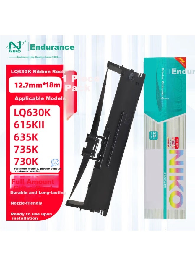 Niko N Lq630k Black Ribbon (18m) 1pc (compatible With Epson Lq630k/lq635k/lq730k/630/735k) - Image 1