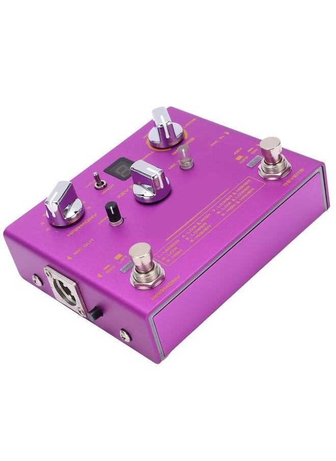 Thoraya - Vocal Effects Adjustable 9 Reverb 12 Intervals Maj Min Metal Effect Pedal DC 9V 500mA - Image 1