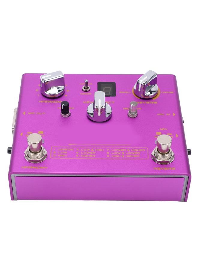 Thoraya - Vocal Effects Adjustable 9 Reverb 12 Intervals Maj Min Metal Effect Pedal DC 9V 500mA - Image 1