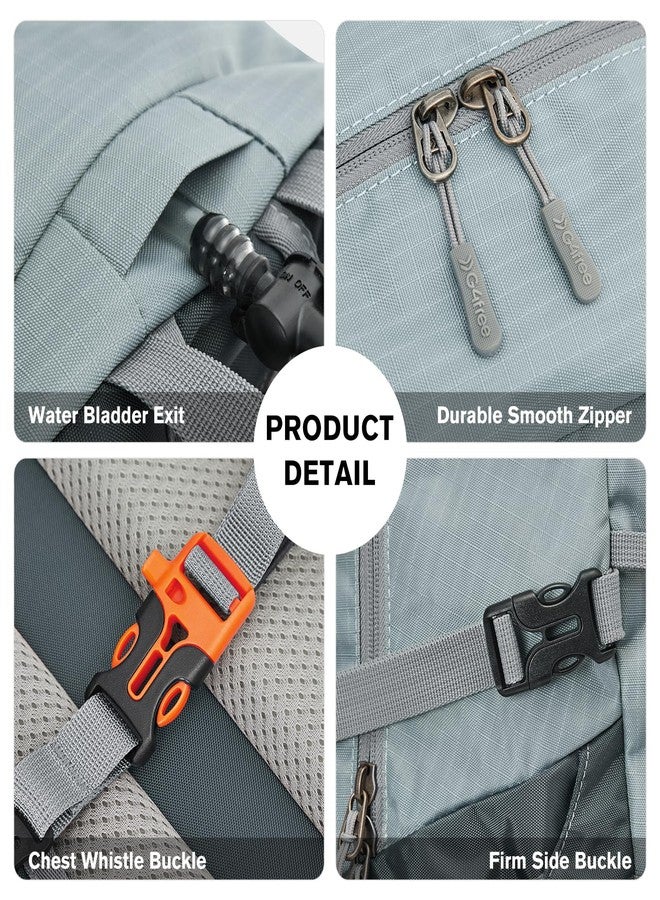 جي4فري حقيبة ظهر خفيفة الوزن للمشي لمسافات طويلة من G4Free سعة 30 لترًا للرجال والنساء، معتمدة من شركات الطيران، مناسبة للسفر والعمل والرحلات القصيرة (رمادي) - Image 4
