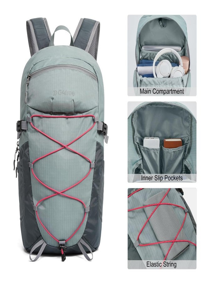 جي4فري حقيبة ظهر خفيفة الوزن للمشي لمسافات طويلة من G4Free سعة 30 لترًا للرجال والنساء، معتمدة من شركات الطيران، مناسبة للسفر والعمل والرحلات القصيرة (رمادي) - Image 3