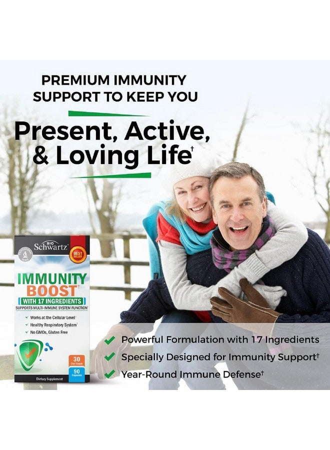 بيو شوارتز مكمل غذائي لدعم المناعة من بيوشوارتز - فيتامين سي مع مستخلص الزنك والبلسان الأسود ودنج النحل والزنجبيل وبيتا كاروتين، لتعزيز المناعة للبالغين، وفيتامينات مضادة للأكسدة للدفاع المناعي، 90 كبسولة - Image 3