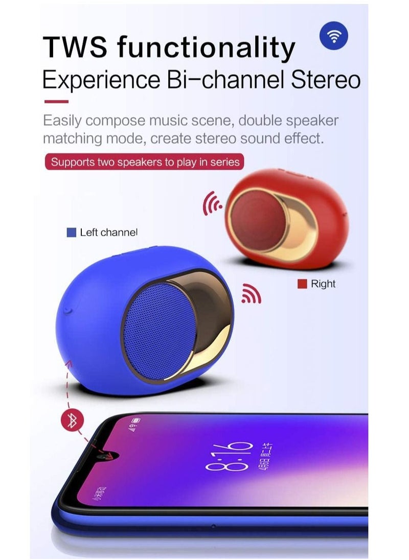 SYOSI - Bluetooth Speakers, Portable Wireless Speaker with Stereo Sound & Hi-Fi TWS, 1200mAh 8H Music Player, Mini Subwoofer Support U Disk/Fm Radio/Aux/Tf Card, Bluetooth Speaker for Party Home Beach - Image 1