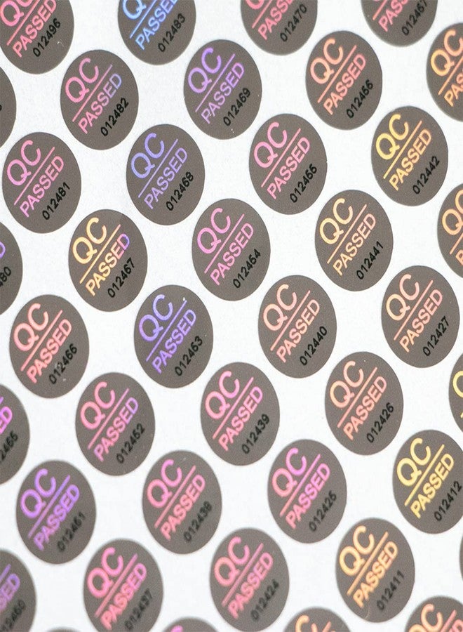 ILMBVM 1500pcs Silver High Security Seals Tamper Evident Sticker Warranty Void QC Passed Labels Hologram Stickers with Unique Serial Numbering 0.4Inch,GQYH - Image 5
