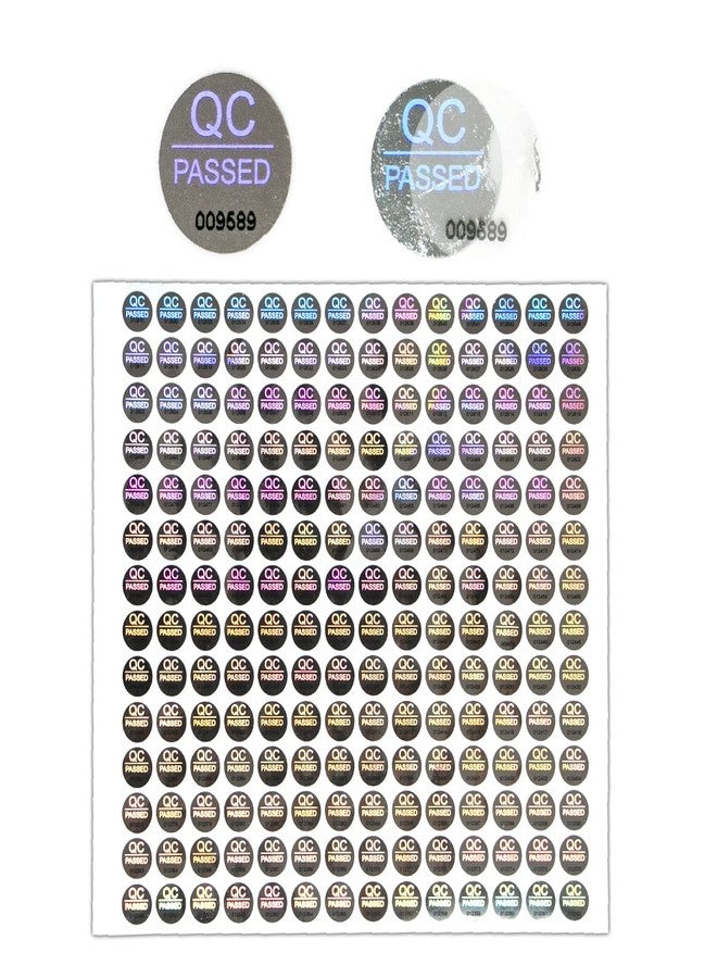 ILMBVM 1500pcs Silver High Security Seals Tamper Evident Sticker Warranty Void QC Passed Labels Hologram Stickers with Unique Serial Numbering 0.4Inch,GQYH - Image 1