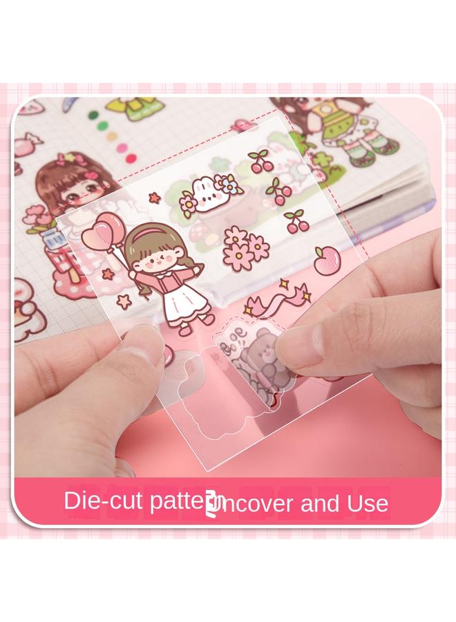 Bluejw Hand Account Sticker Girl Children's Hand Account Sticker Transparent Sticker Suit Cartoon Water Cup Sticker Cute Internet Celebrous Cane - Image 4