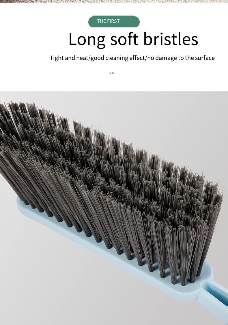 DHVSAM Multifunctional Dust Brush/Soft Cleaning Brush/Dusting Brush/Dusters for Cleaning Home/Brush with Microfiber/No dust/Soft bristles for, Bed, Wardrobe, Couch, Car Seats, Piano (Blue) Slow wear optimized quality - Image 3